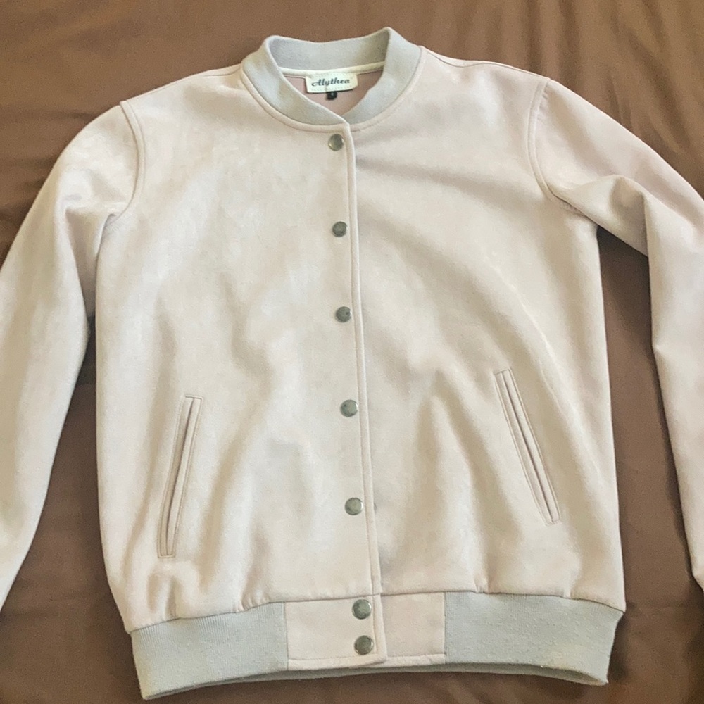 Suede bomber jacket